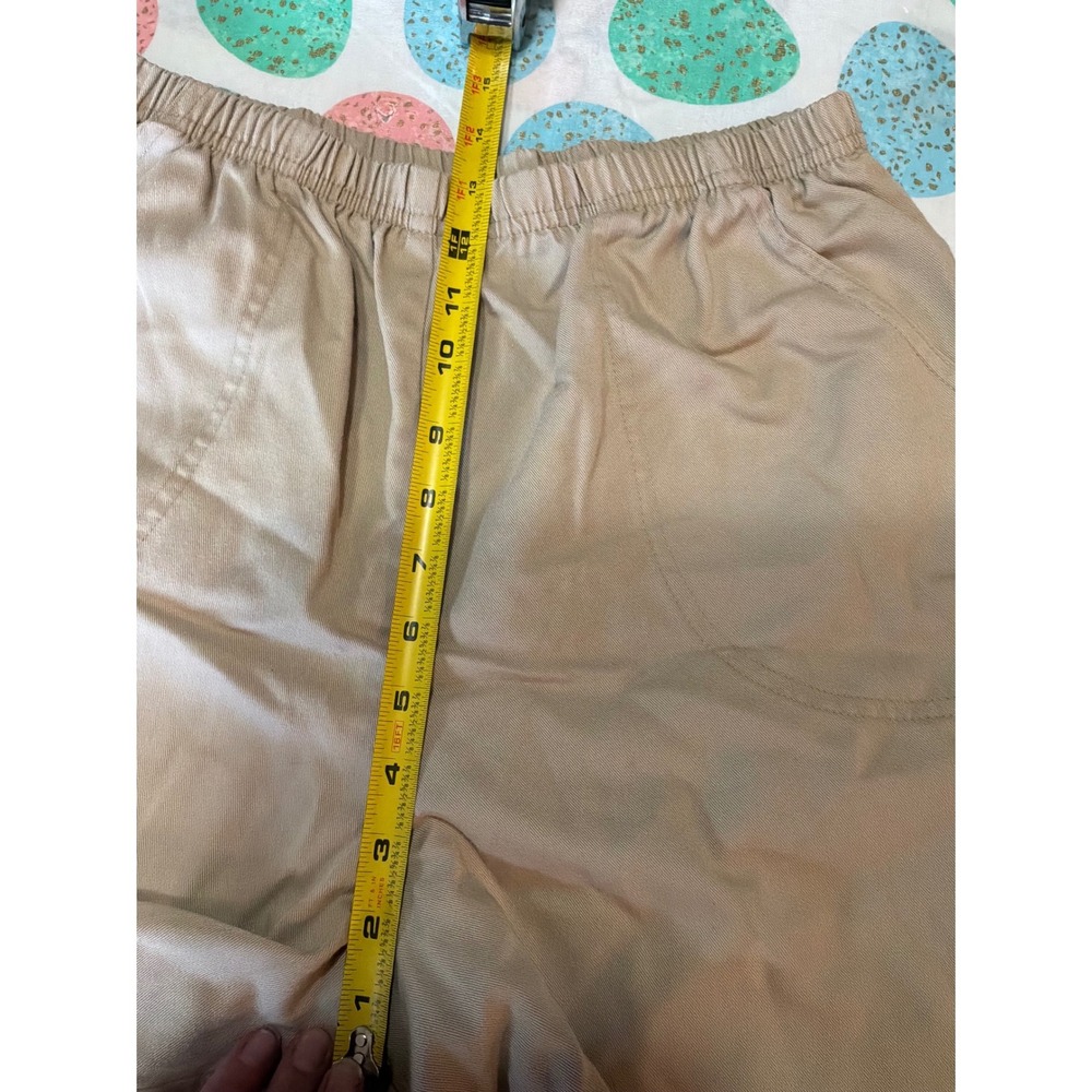 White Stag Women Vallejo Tan Pull On Elastic Waist Shorts Size M 8 10 Cotton - Picture 6 of 7